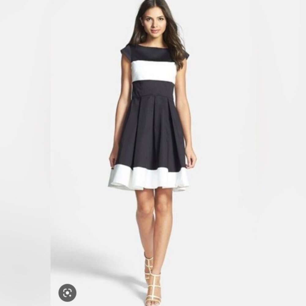 Kate spade Color Block Fit and Flare Black and White Dress size 2